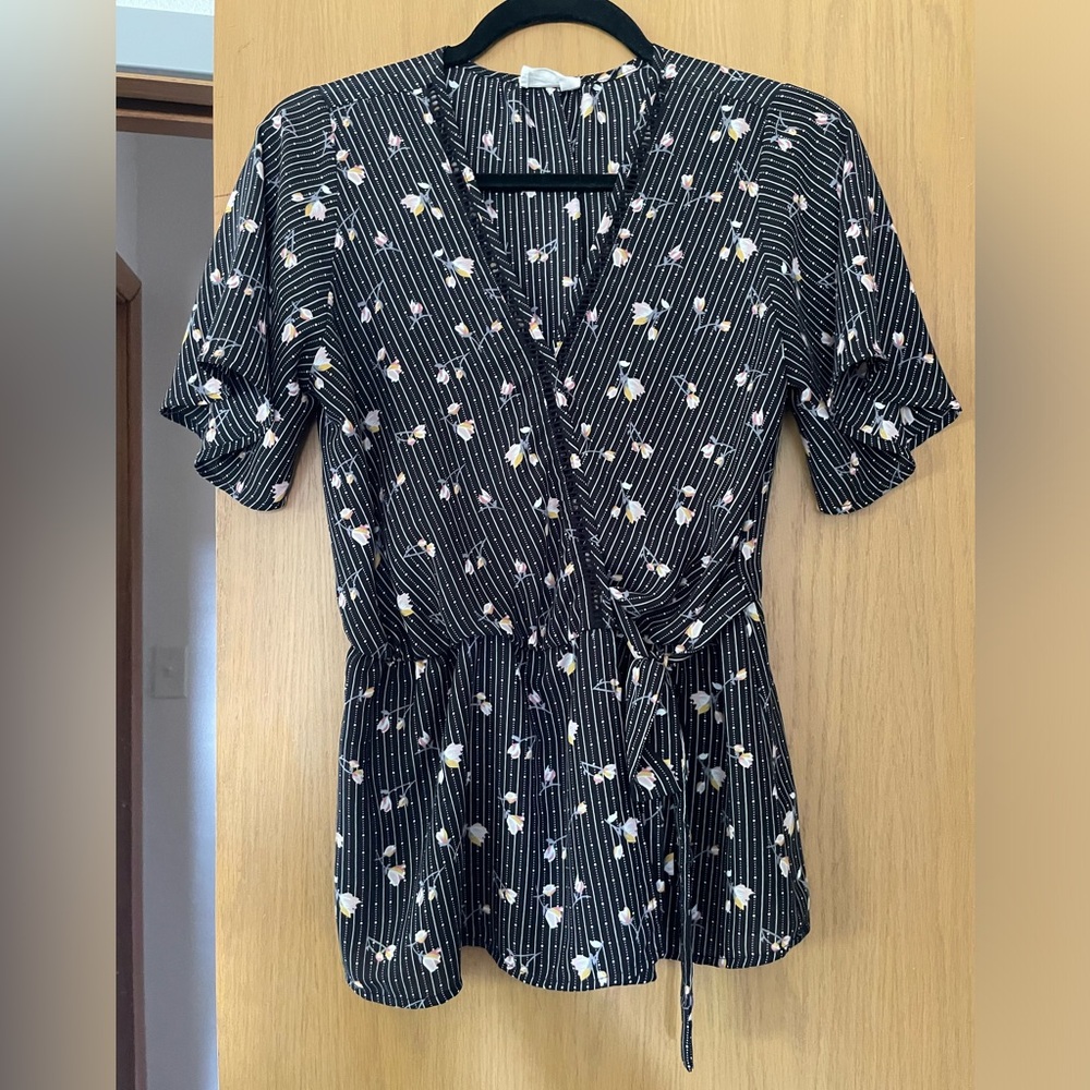 Black detailed Blouse